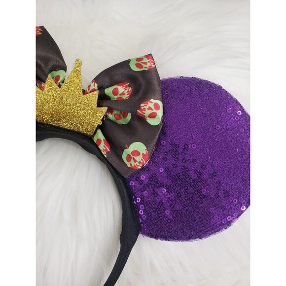 Disney Villains Sequin Headband Ears EVIL QUEEN‎ Snow White - Picture 3 of 5